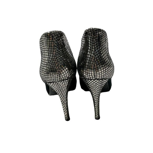 Aldo Women's Black Suede Silver Snakeskin High Heel Pump - Picture 5 of 5